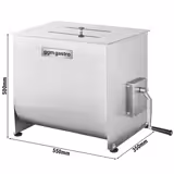 Vleesmenger - 50l - 43kg vlees - dubbele as - manueel