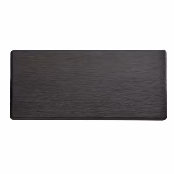 (6 pcs) GN 2/4 Gastronorm Tray - SLATE - Melamine - 530x162mm - Height: 12mm - Black