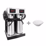 Máquina de café com filtro - 2x 2,2 litros - 3,8kW - incl. 2x jarros térmicos com bomba