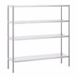 Edelstahlregal PREMIUM - 1800x490mm - mit 4 Ablagen (VERSTELLBAR)
