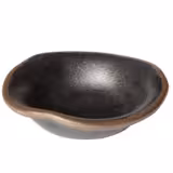 (12 Stück) Dipschälchen - MARONE - Melamin - 40ml - Ø 115mm - Schwarz/Braun