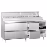 Zubereitungstisch PREMIUM - 1800mm - 10x GN 1/3 - 6 Schubladen