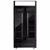 Drankenkoelkast - 925mm - 630L - digitaal display - met 2 glasdeuren & LED-interieurverlichting - zwart