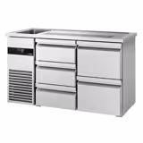 Comptoir de bar réfrigéré PREMIUM - 1550x700mm - 5 tiroirs