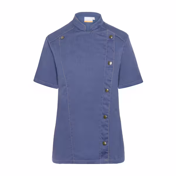 KARLOWSKY| Women's Short-Sleeve Chef Jacket – Denim-Style Vintage Blue - ROCK CHEF Stage 2 - Size 34