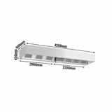 Commercial Wall-Mounted Extractor Hood – 4200mm – with Baffle Filters & Lighting