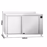 Wärmeschrank PREMIUM - 1600x600mm - mit Aufkantung & Schiebetüren - Digital