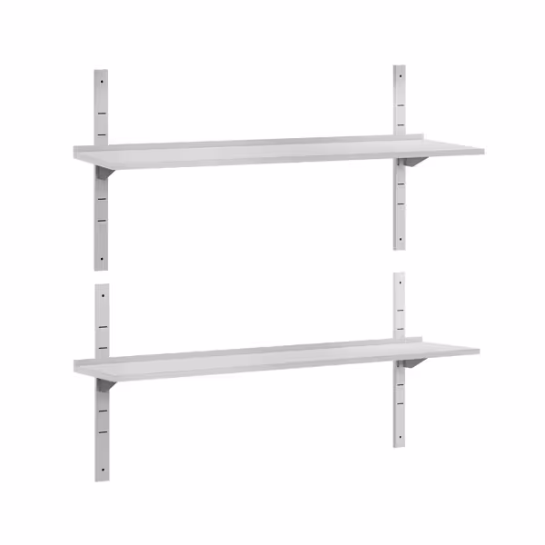Dubbele RVS wandplank ECO - 1600x300mm