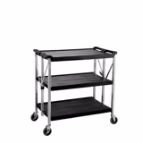 Servierwagen - klappbar - aus Kunststoff 880x500mm- mit 3 Abstellflächen
