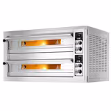 Elektrische pizzaoven Power - chamottebodem - 6+6x Ø33cm - 400V - Analoog - tot 400°C