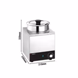 Bain-marie à sauce Inox PROFESSIONNEL - 1x3,5L (3,5L) - 200W