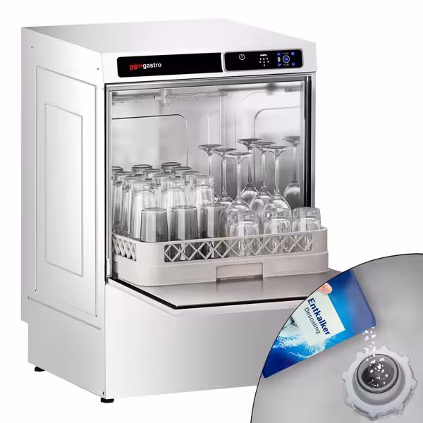 Mașină de spălat vase profesională cu pereți dubli - Touch - 3,6 kW - incl. sistem de filtrare a apei - cu Pompă detergent, pompă de agent de clătire & pompă de evacuare