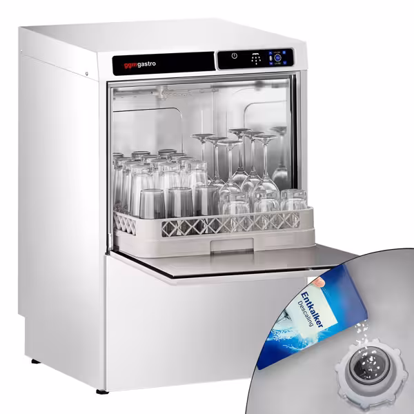 Doppelwandige Geschirrspülmaschine - Touch - 3,6 kW - inkl. Entkalker - mit Reiniger-, Klarspüler-& Abflusspumpe