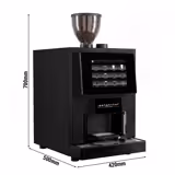 Commercial Bean to Cup Coffee Machine - 30 Drink Options - 10" Touchscreen - 1 Bean Hopper & 2 Instant Canisters - incl. Fresh Milk System
