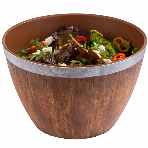 (6 adet) Kase - Melamin - 4,5L - köşeli - 250x250mm - Derinlik:160mm - Kahverengi