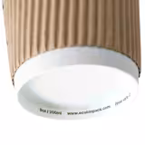 (500 Stück) Coffee to go Pappbecher - geriffelt - 200ml - Ø 80mm - Braun - innen Weiß