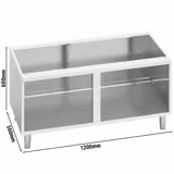 Elemento neutro su armadio aperto | LORENZO 700 - 1200x560x600mm - acciaio inox AISI 304, con piedini regolabili - compatibile con serie LORENZO 700