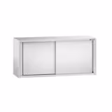 Armário mural em aço inoxidável PREMIUM - 1400x400mm - com portas de correr - 650mm de altura