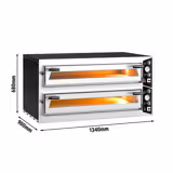 Commercial Electric pizza oven - 6+6x 35cm (wide) - Manual
