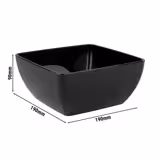 (6 uds) Bol cuadrado - FRIENDLY - PET reciclado (post-consumo) - 1,5L - 190x190mm - Profundidad: 90mm - Negro