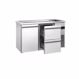 Direct Draw Beer Dispenser / Kegerator PREMIUM - 1550x700mm - 1 Solid Door & 2 Drawers