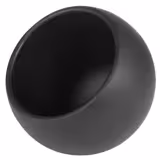 Servierset - MOON - 6-teiliges Set - 3 Melamin-Schalen à 50ml & 3 Holzlöffel - Schwarz