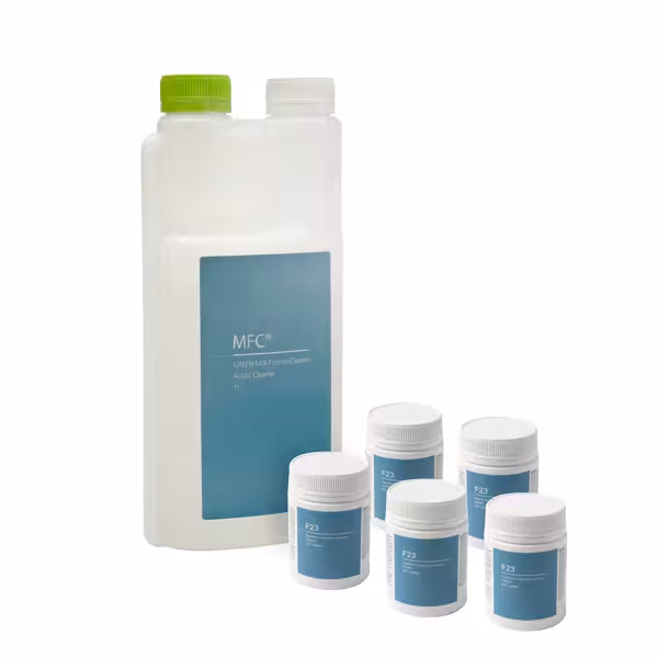 Kit de 6 produits de nettoyage pour machines à café automatiques - 5 nettoyants pour machine & 1 nettoyant pour système de lait