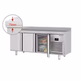 Commercial Counter Fridge PREMIUM PLUS - 1960x600mm - with 3 doors - with upstand - capacity 385 litres