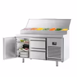 ثلاجة تحضير سلطات PREMIUM PLUS - 1468x700mm - 1 باب & 2 أدراج - مخصصة لـ 1x GN 1/2 & 6x GN 1/3