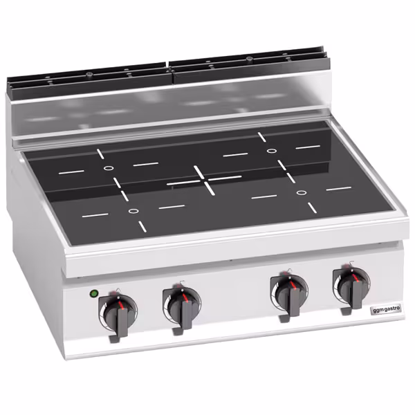 Infravermelho - 4 hobs (12,8 kW)