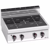 Commercial Electric 4-Zone Infrared Hob PREMIUM - 12.8 kW - Tabletop - Glass-Ceramic - Adjustable Feet