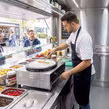 Aparat de făcut clătite / Crepieră profesională - Manuală - o plită - Ø 400 mm