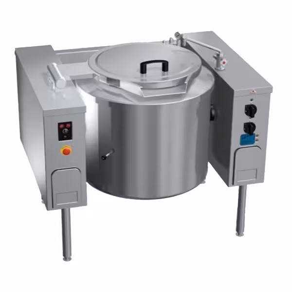 Electric Gas Tilting Boiling Pan - 150L - 18kW - Indirect Heating - with Water Connection