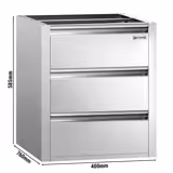 Schubladenblock PREMIUM - 3 Schubladen - Unterbaumodul 400x760mm - für ATK 800mm tief