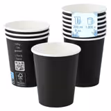 (1000 darab) papírpohár - 200ml - 8 oz - Ø 80mm - Fekete
