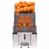 Commercial Electric Citrus Juicer - 200W - 48kg - with manual feed, waste bin 10kg, safety cover, removable front cover, plastic tap - Stainless Steel