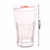 (50 Pezzi) Bicchiere in Policarbonato - Trasparente - 300 ml