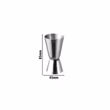 (6 pz) Misurino da bar doppio - Acciaio inox - 2cl & 4cl - graduazione esterna