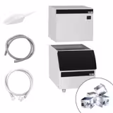 Fabbricatore di ghiaccio - cubetti - 230 kg/24 h - con contenitore per ghiaccio