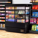 Estante refrigerada – 1200 mm – 390 litros – com 2 portas de correr com vidro duplo – e 3 prateleiras