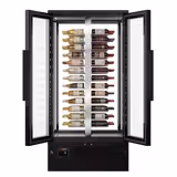 Cave à vin professionnelle - Noir - Porte vitrée - 1 zone - 450L - max. 104 bouteilles