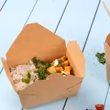 (300 Stück) Take-away Box - Karton - 1200ml - Braun