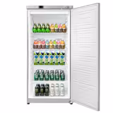 Voorraadkoelkast RVS ECO - 600l - met 1-deurs dichte deur & 5 roosters - binnenzijde kunststof