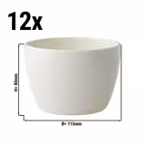 (12 pcs) Dessert Bowl - Lux - Porcelain - 450ml - Ø 115mm - Ivory