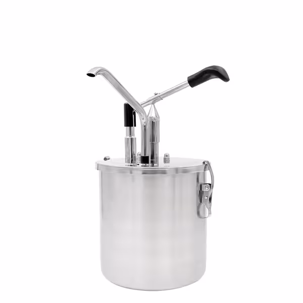 موزع الصلصة - بجرعات قابلة للضبط 25-40 g/ضغطة - ستانلس ستيل - 4 L - 188x240x335mm - مع وعاء الخلاط - einstellbarer Dosierung