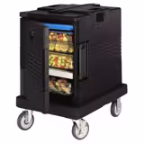 CAMBRO | ULTRA PAN CARRIER® - Insulated Food Carrier – 57 L – 4× GN 1/1 (100 mm) – Black – Patented door vent; Airtight seals