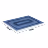 (6 Stück) GN-Tablett 1/2 - BLUE_OCEAN - Melamin - Höhe: 20mm - Weiß/Blau