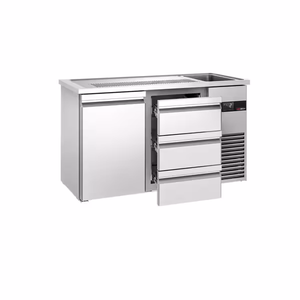 Bierkoeling PREMIUM - 1550x700mm - 1 deur & 3 laden