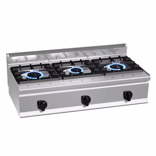 Gasfornuis tafelmodel - LORENZO 600 - 1200x600mm - 31,0 kW - 3 pits