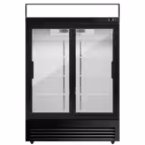 Vitrine réfrigérée à boissons - 1295mm - 880 L - 2 portes vitrées coulissantes - avec écran publicitaire LCD - éclairage LED - affichage digital de la température - Noir - +2 à +8 °C